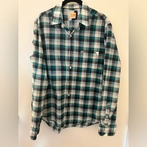 BOSS Orange green plaid button down shirt - M